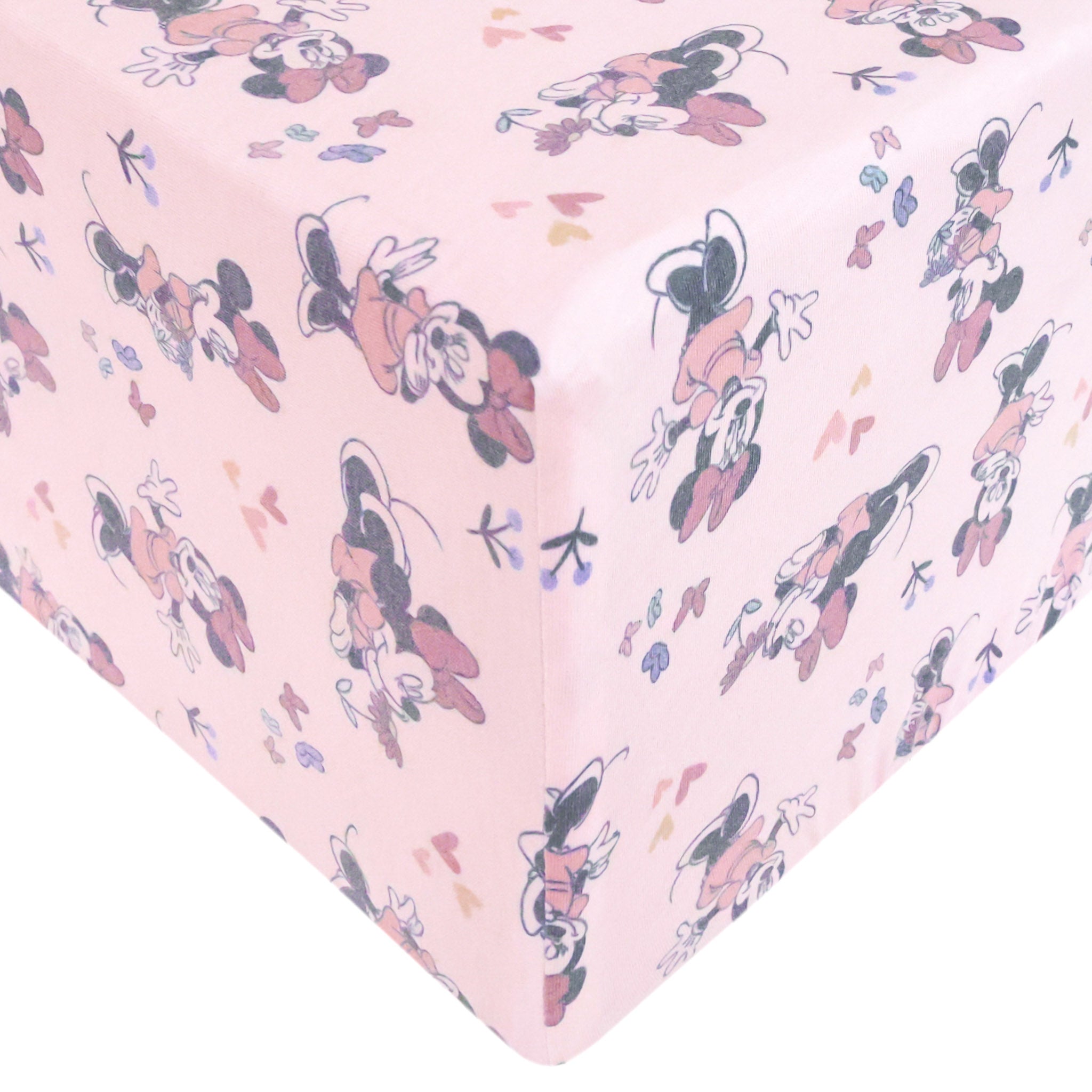 Premium Knit Fitted Crib Sheet Minnie Mouse – Copper Pearl