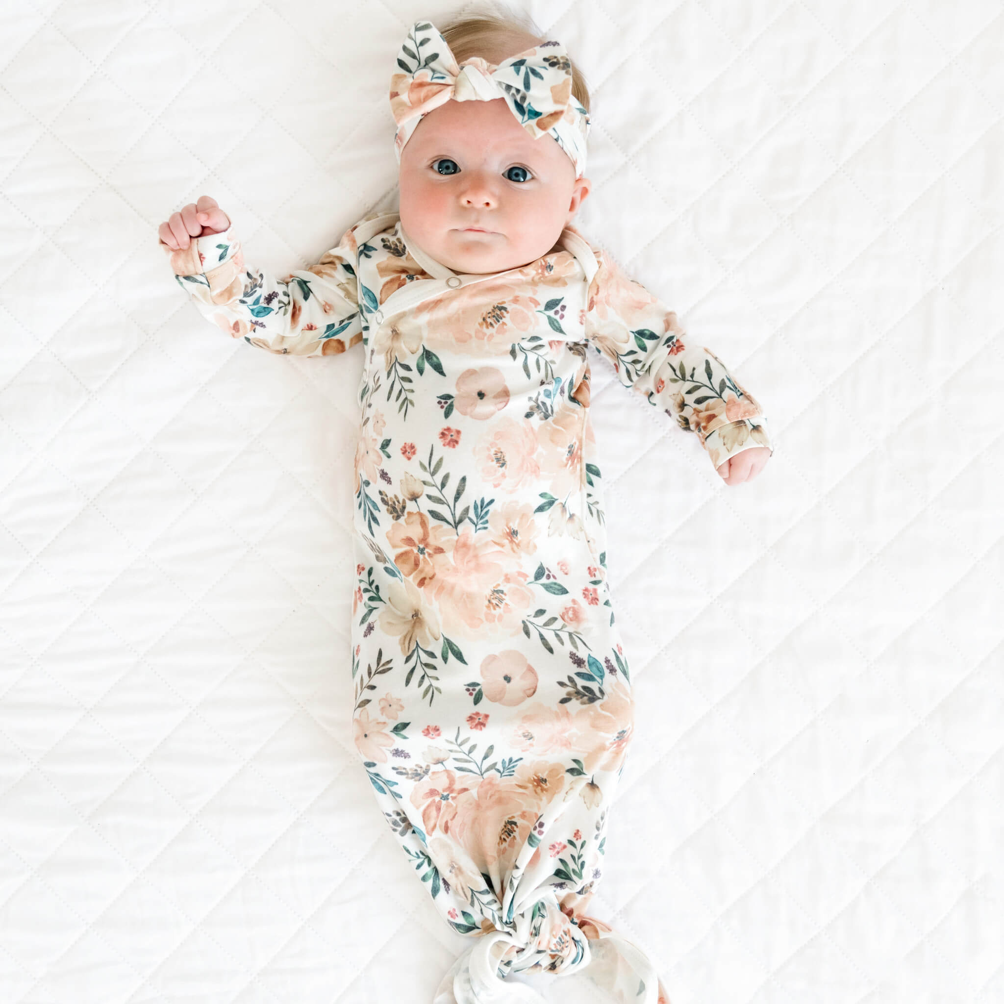 Copper Pearl - Newborn Knotted Gown - Autumn Copper Pearl - Newborn Knotted Gown - Autumn