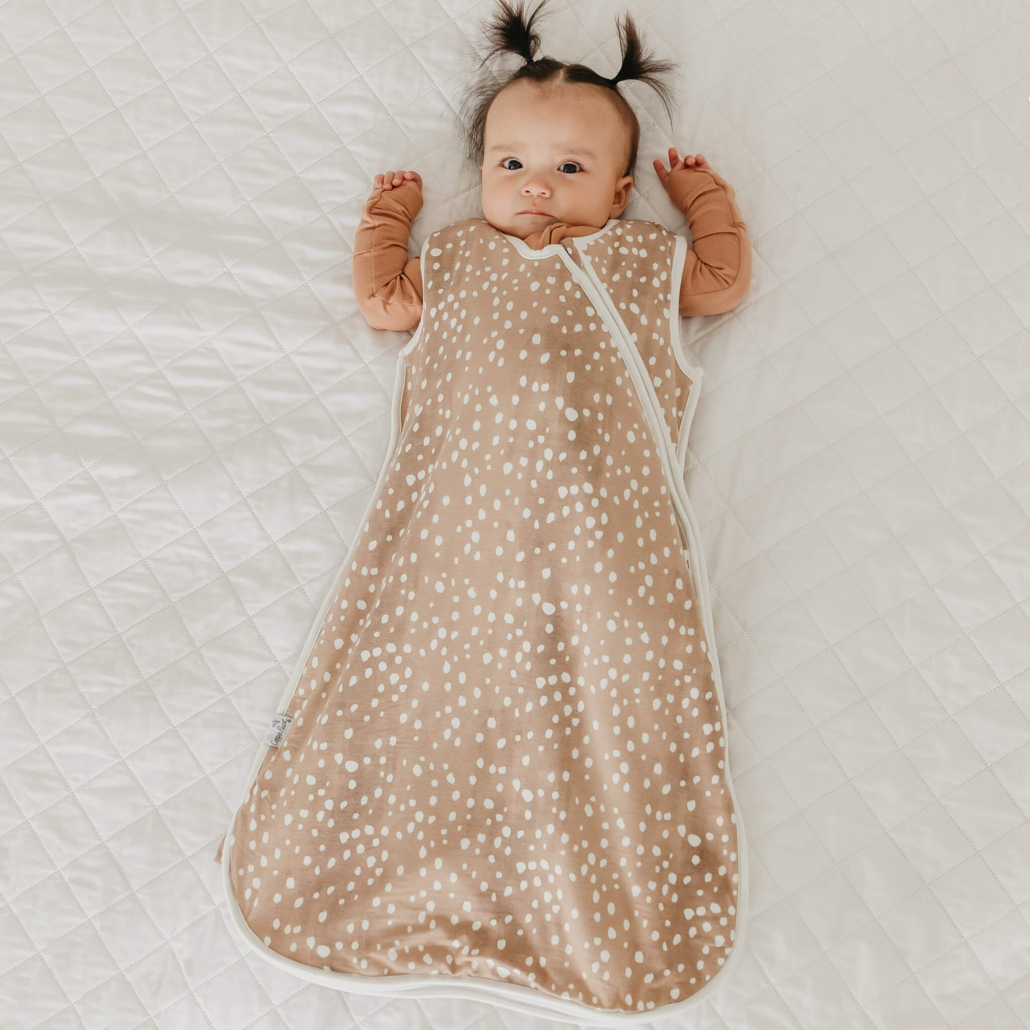 Copper Pearl Large Knit Baby Swaddle Blanket - Premium Stretch Receiving Blanket, 46x46 Inches