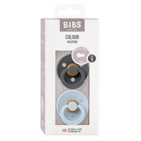 BIBS Colour 2 PACK Latex Iron/Baby Blue