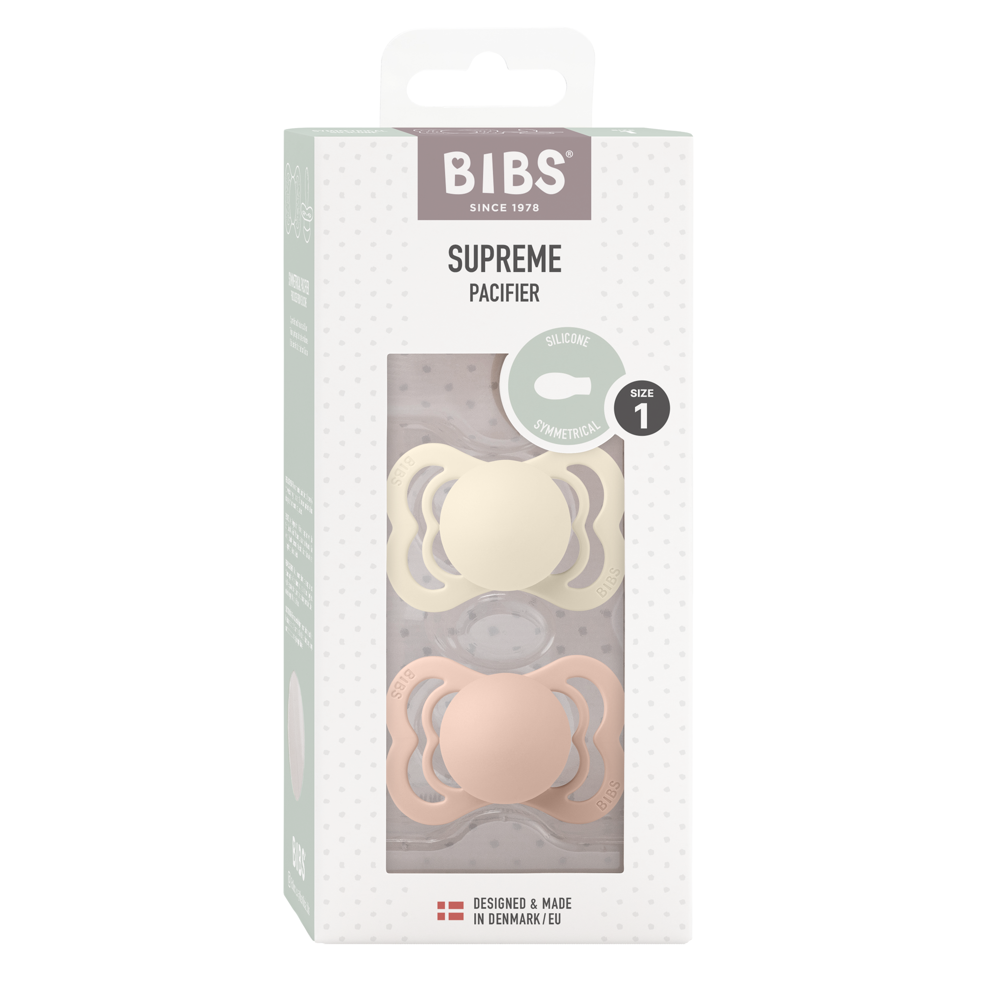 BIBS Supreme 2 PACK Silicone Ivory/Blush – Copper Pearl