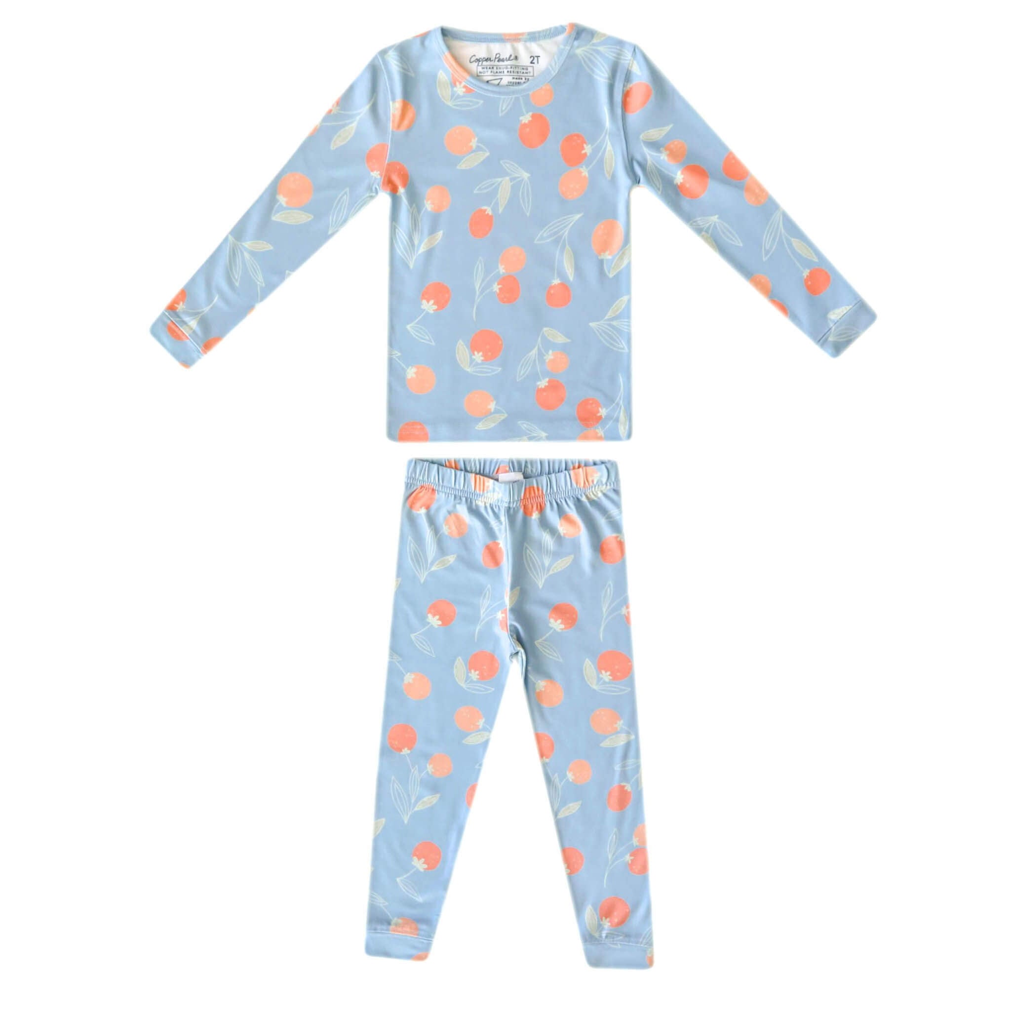 2pc Long Sleeve Pajama Set - Clementine