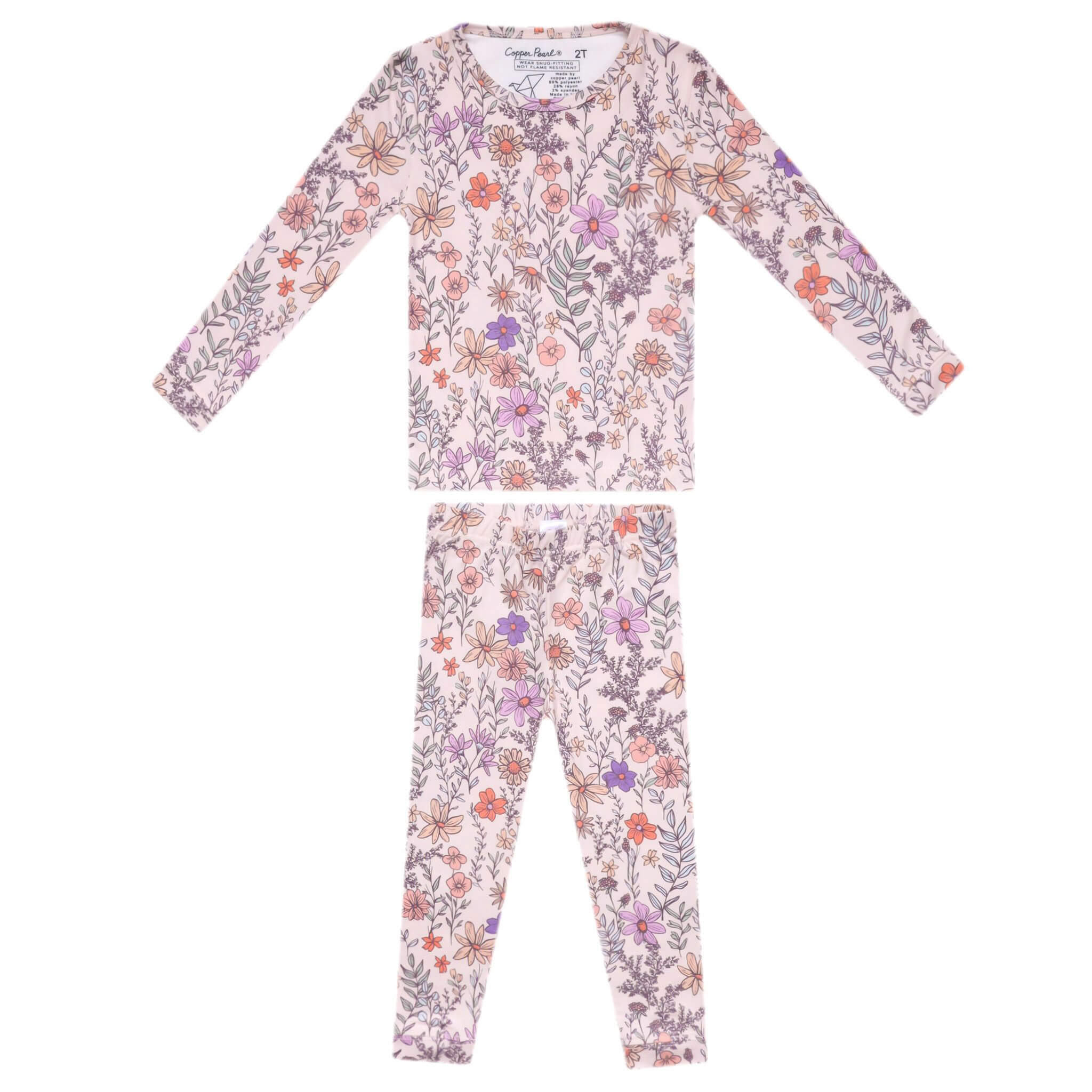 2pc Long Sleeve Pajama Set - Flora