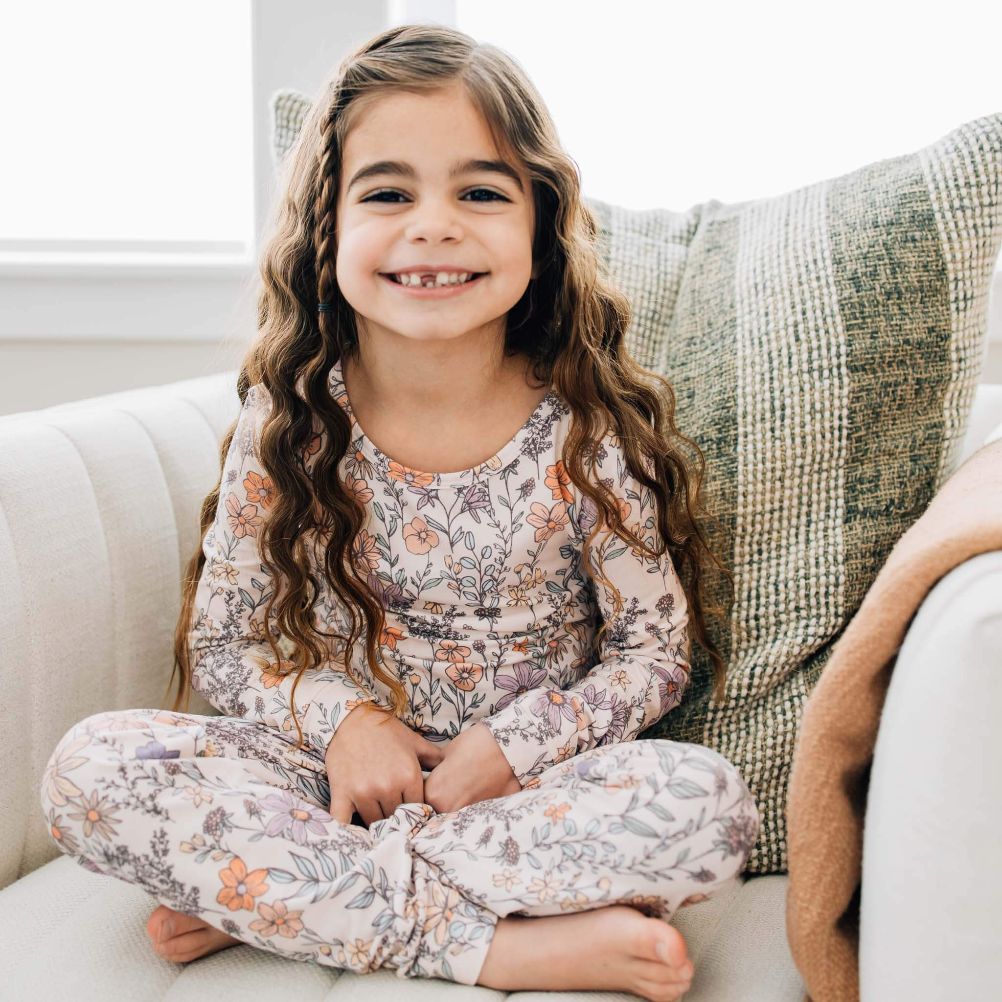 2pc Long Sleeve Pajama Set - Flora