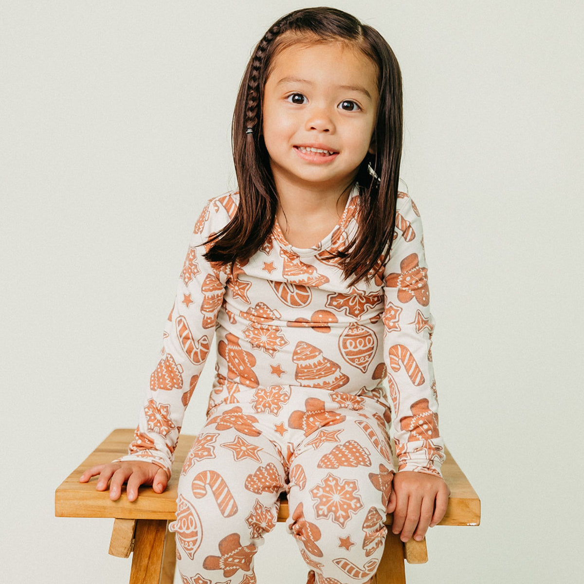 2pc Long Sleeve Pajama Set - Gingerbread