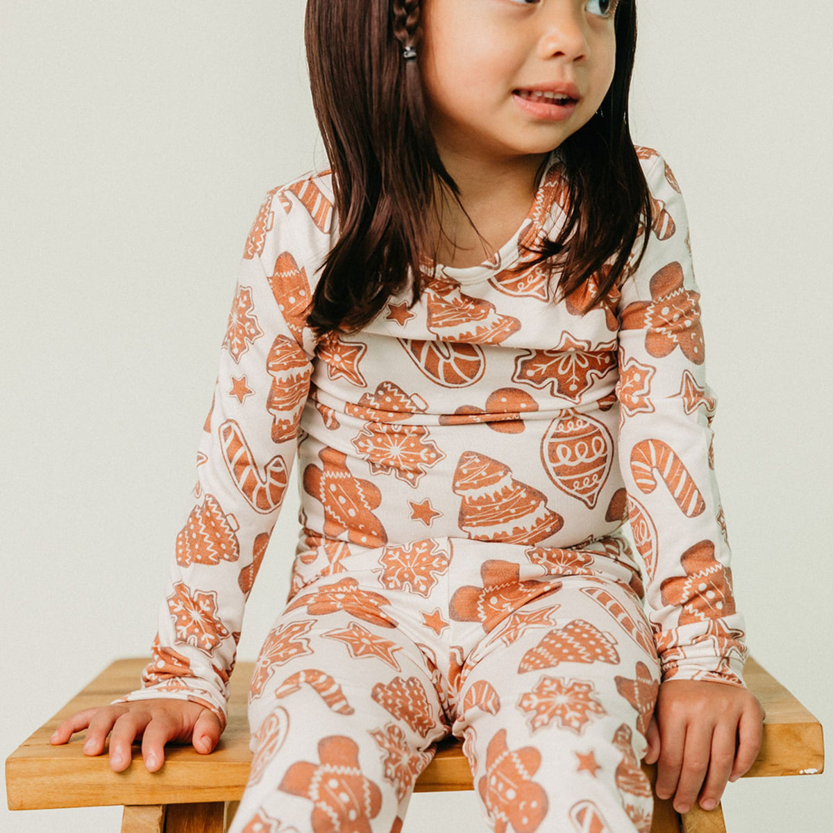 2pc Long Sleeve Pajama Set - Gingerbread