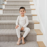 2pc Long Sleeve Pajama Set - Oat