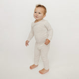 2pc Long Sleeve Pajama Set - Oat