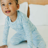 2pc Long Sleeve Pajama Set - Surf