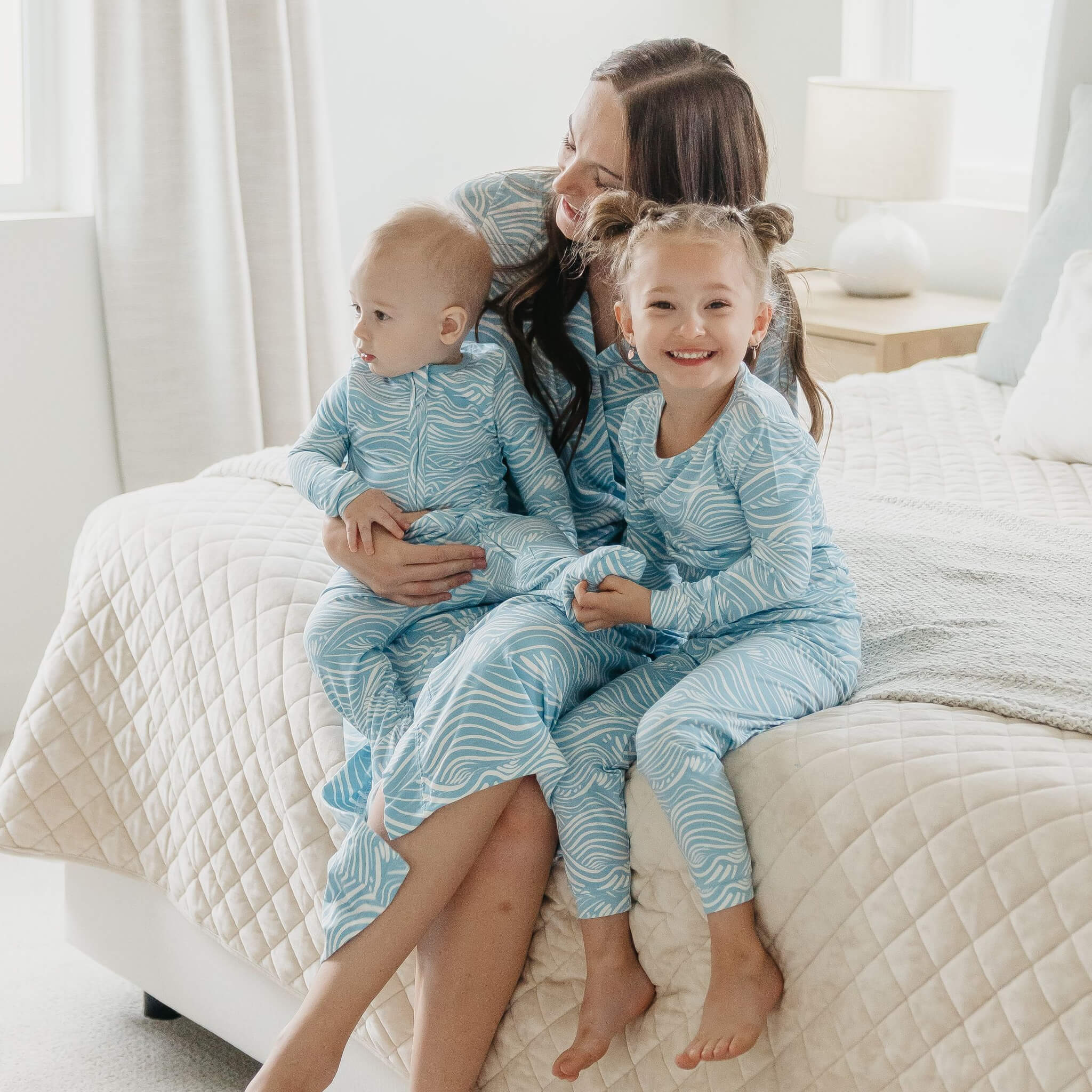 2pc Long Sleeve Pajama Set - Surf
