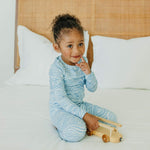 2pc Long Sleeve Pajama Set - Surf