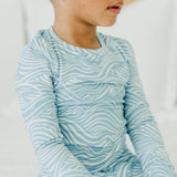 2pc Long Sleeve Pajama Set - Surf