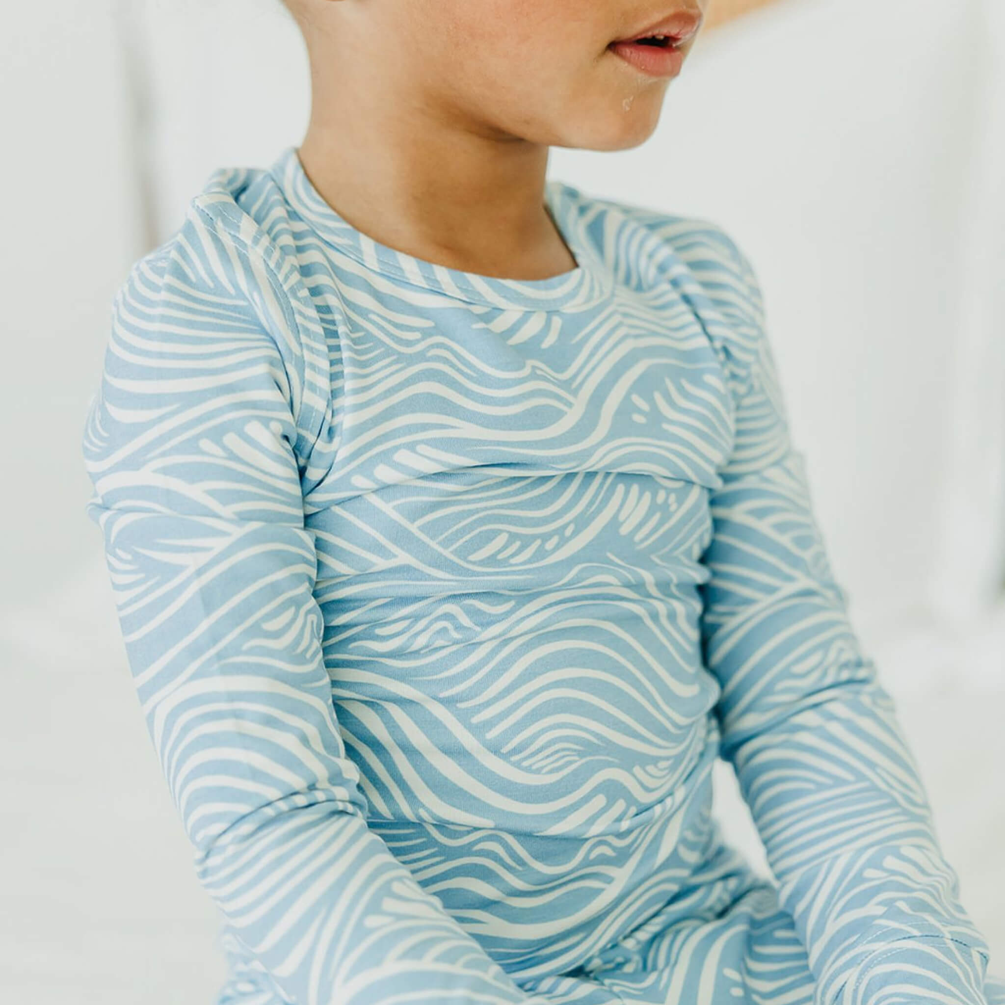 2pc Long Sleeve Pajama Set - Surf