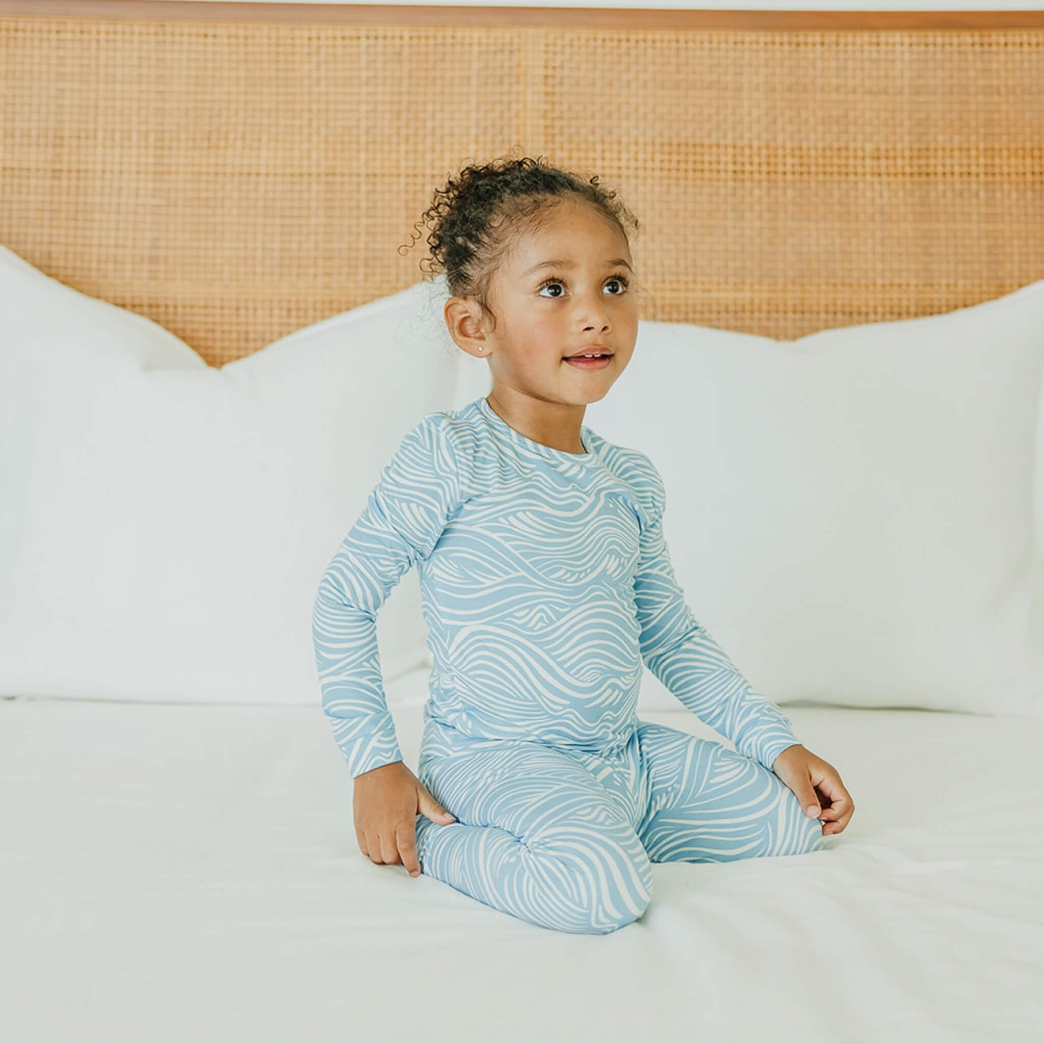 2pc Long Sleeve Pajama Set - Surf