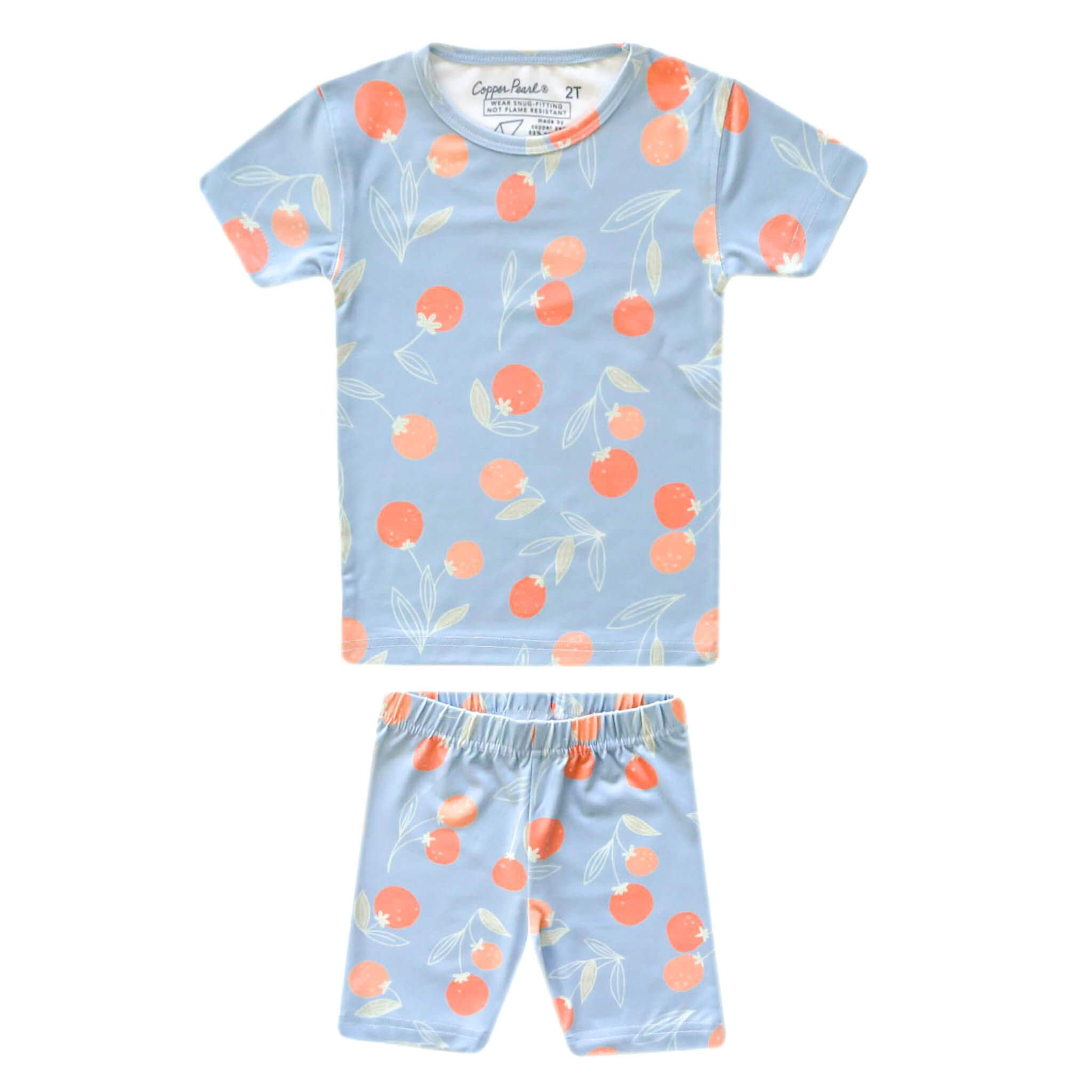 2pc Short Sleeve Pajama Set - Clementine