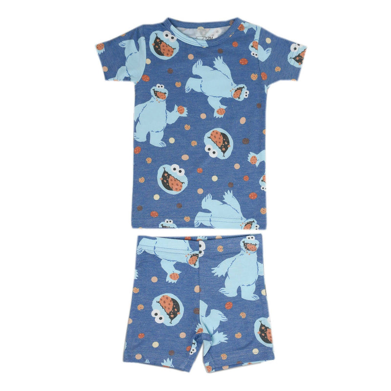 2pc Short Sleeve Pajama Set - Cookie Monster