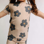 2pc Short Sleeve Pajama Set - Gemma In Tan