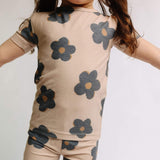 2pc Short Sleeve Pajama Set - Gemma In Tan