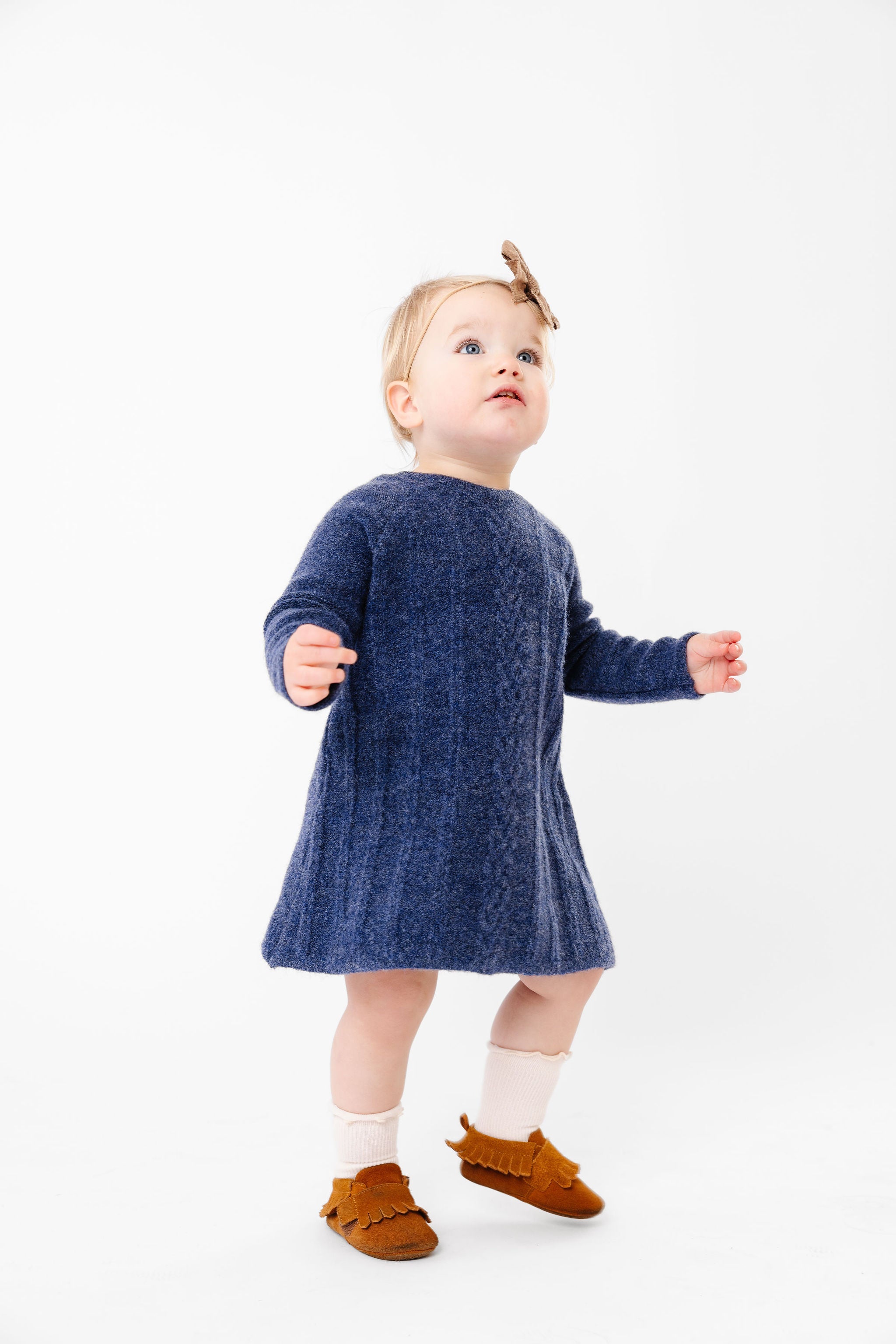 Sweater Dress in Navy | 0-3 Months | Newborn Essentials | Baby Registry | Baby Shower Gifts | Baby Clothes