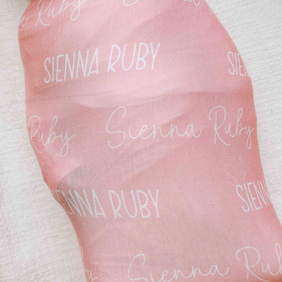 Personalized Baby Name Swaddle Blanket - Peach