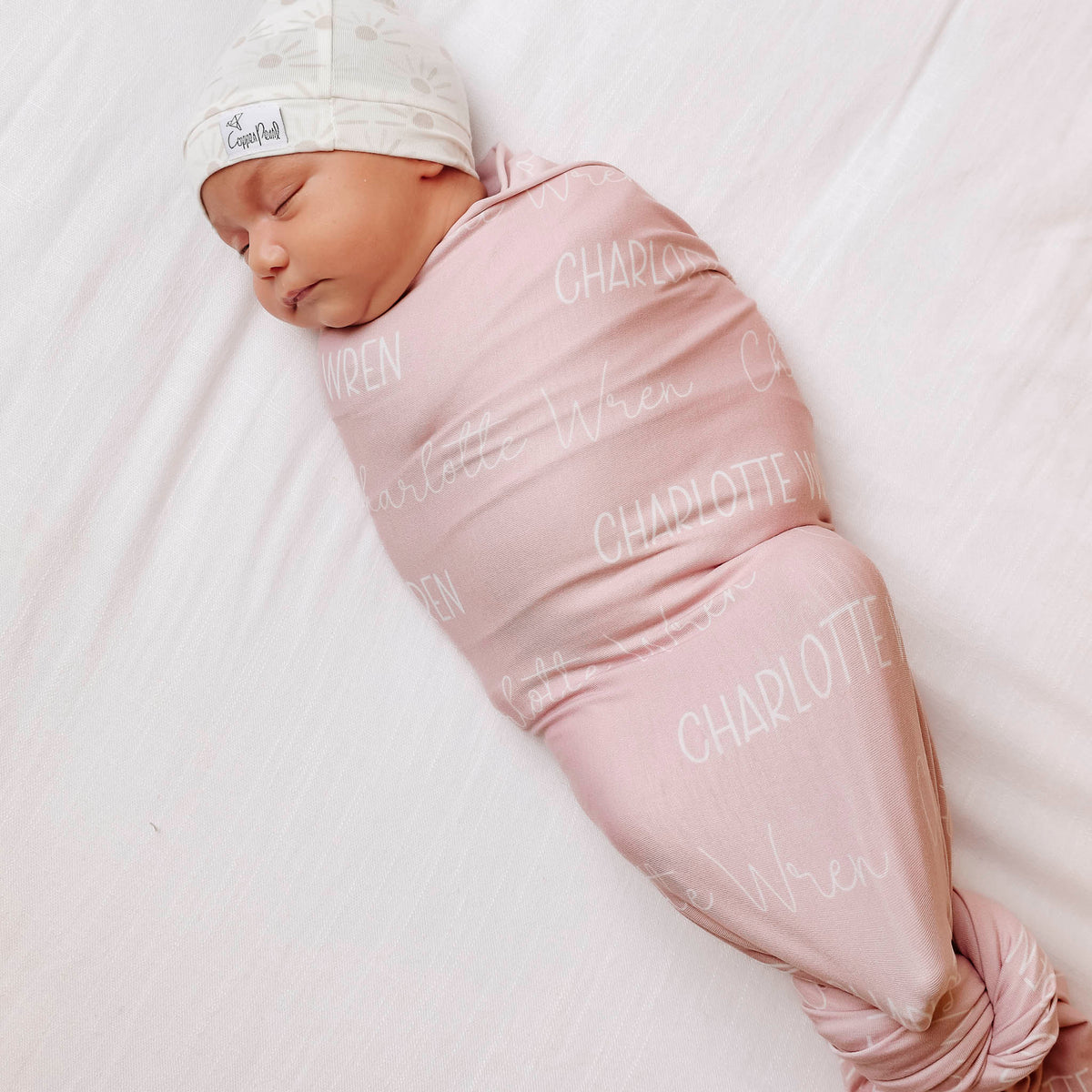 Personalized Baby Name Swaddle Blanket - Crepe