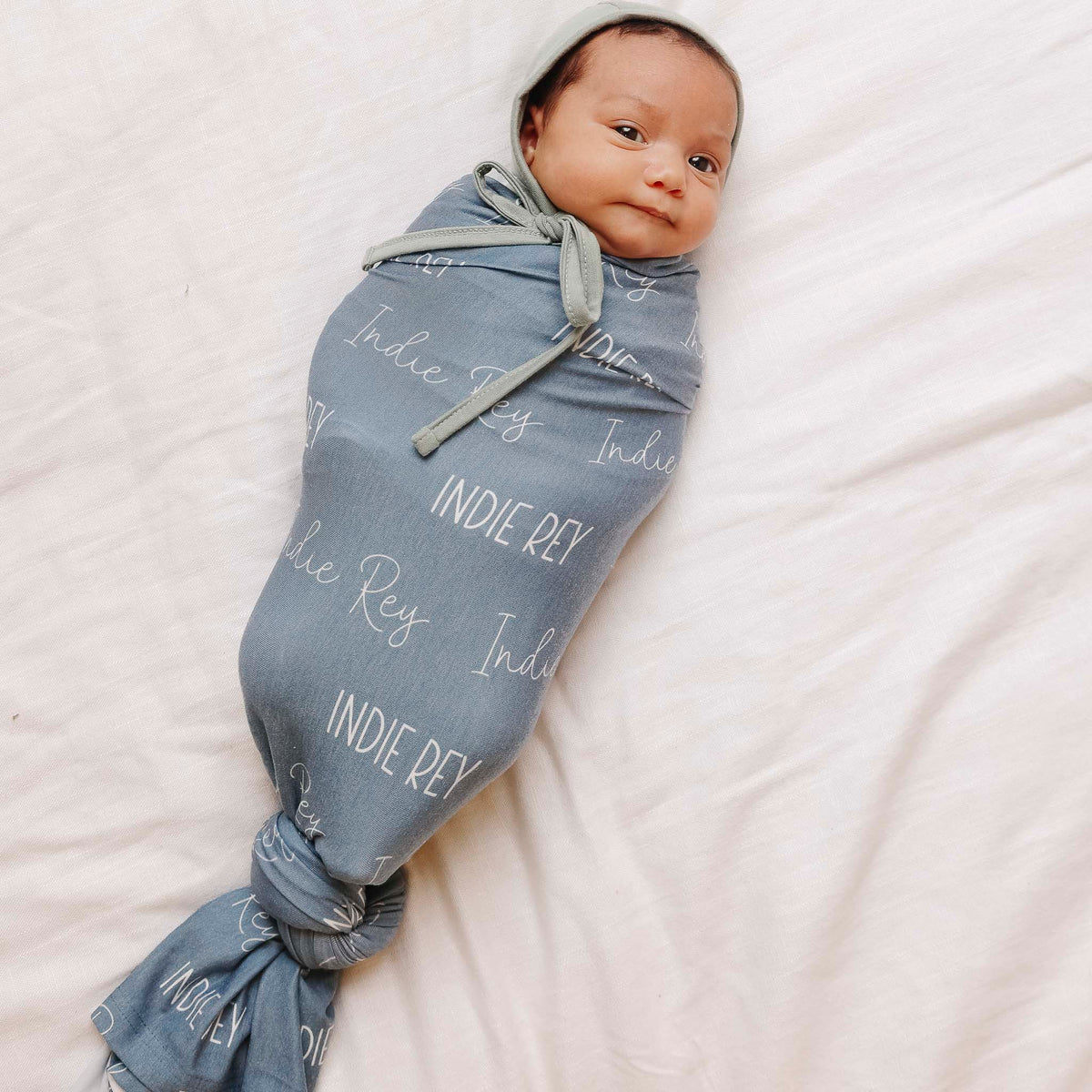 Personalized Baby Name Swaddle Blanket - Ocean