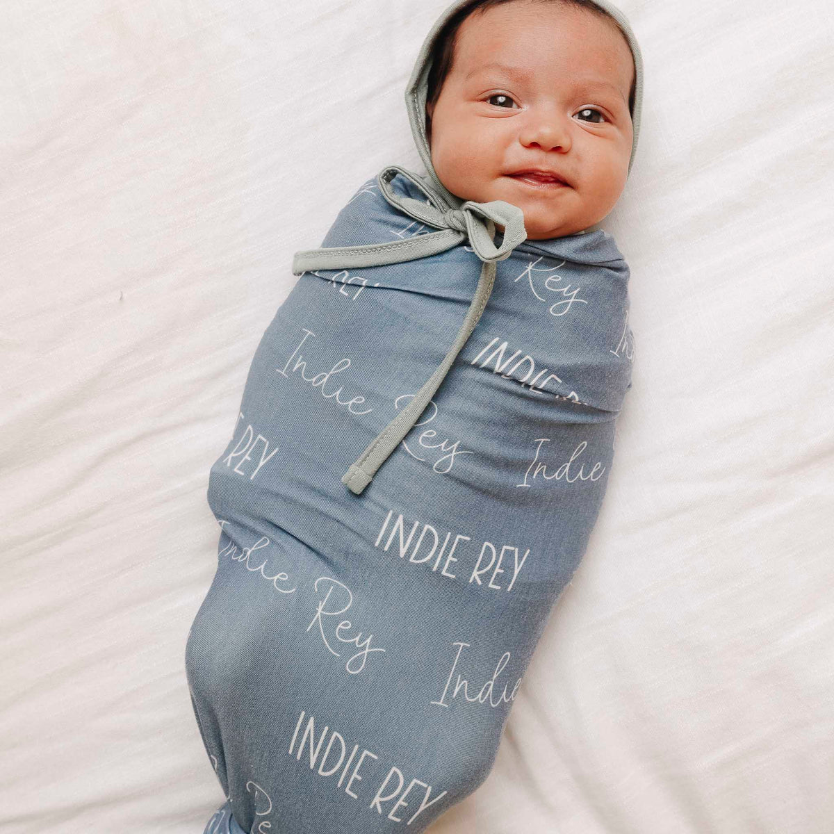 Personalized Baby Name Swaddle Blanket - Ocean