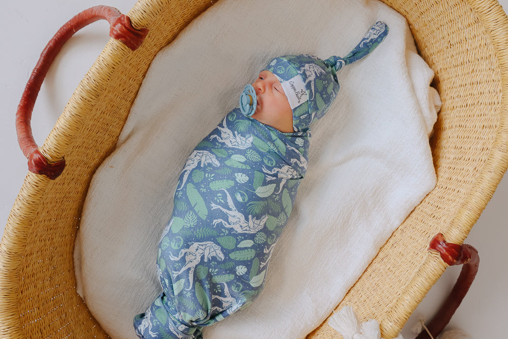 Knit Swaddle Blanket - Jurassic Park