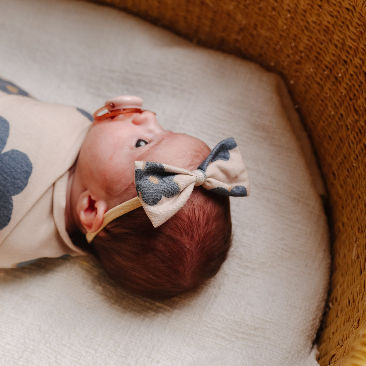 Bowtie Nylon Bow - Gemma In Tan