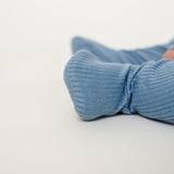 Rib Knit Zip-Up Footie Pajama - Atlantic