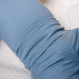 Rib Knit Long Sleeve Bodysuit - Atlantic