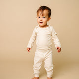 Rib Knit Baby Pants - Moonstone