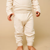 Rib Knit Baby Pants - Moonstone