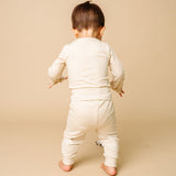Rib Knit Baby Pants - Moonstone