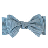 Rib Knit Headband Bow - Atlantic