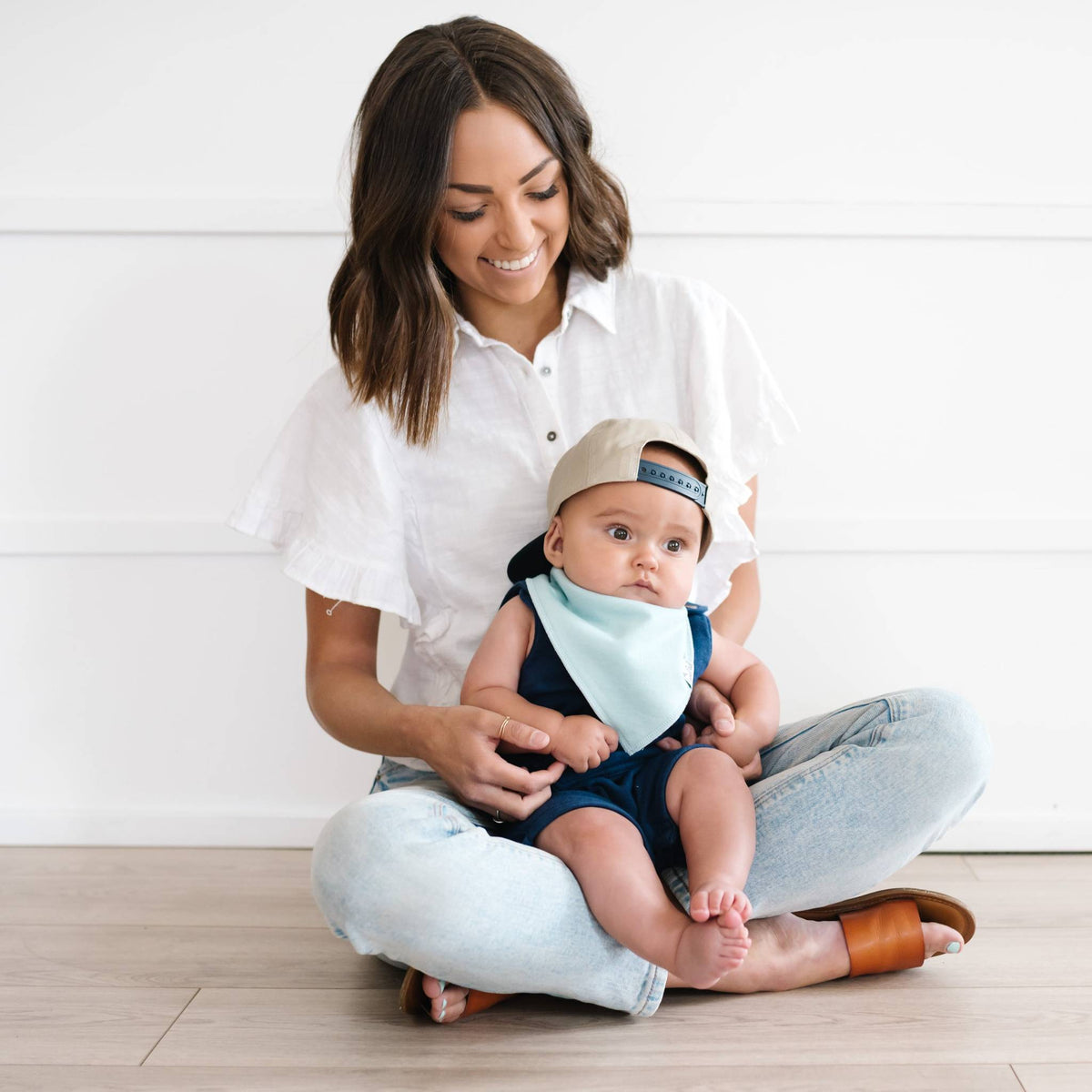 Baby Bandana Bibs - Stone