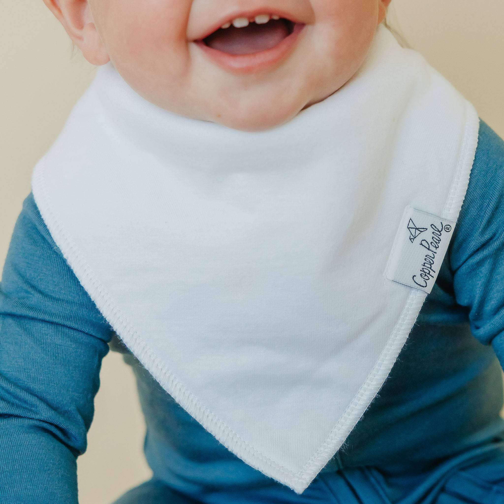 Baby Bandana Bibs - White Basics