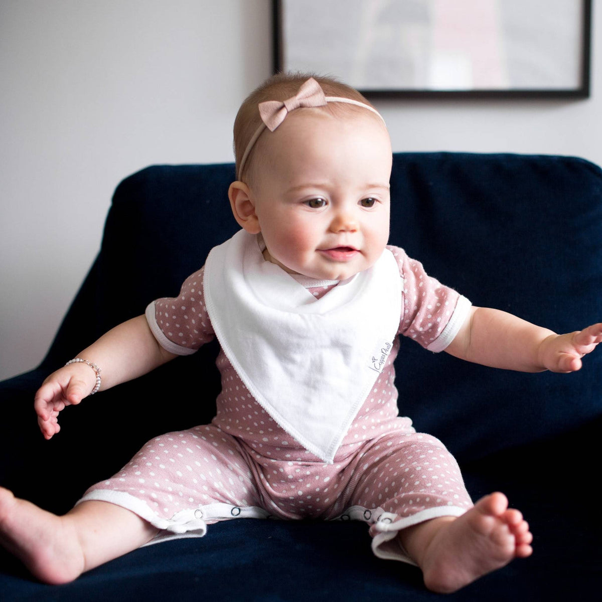 Baby Bandana Bibs - White Basics