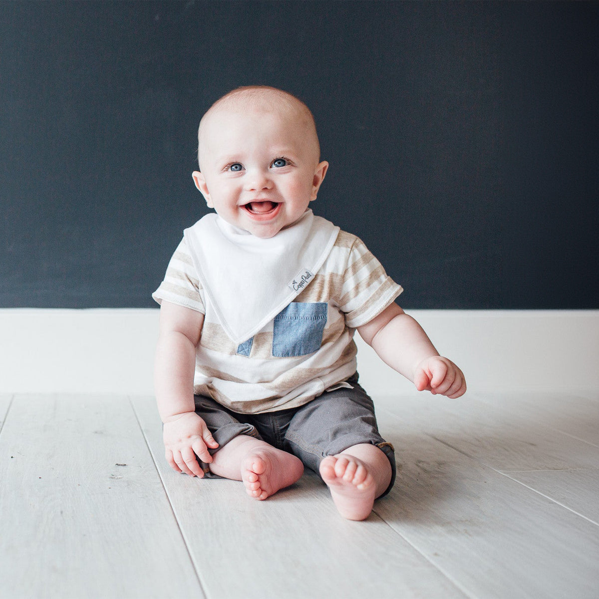 Baby Bandana Bibs - White Basics