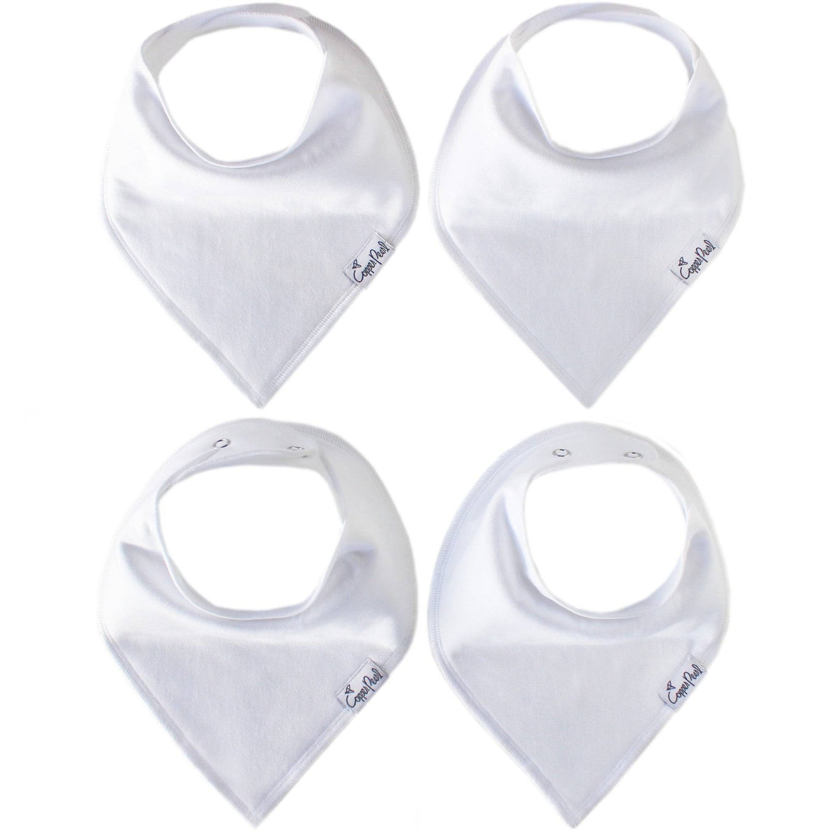 Baby Bandana Bibs - White Basics