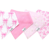 4 Pack Baby Bandana Bibs - Bow My Gosh