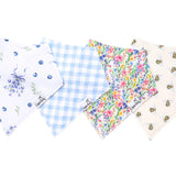 4 Pack Baby Bandana Bibs - Catherine