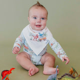 4 Pack Baby Bandana Bibs - Dino Explorer