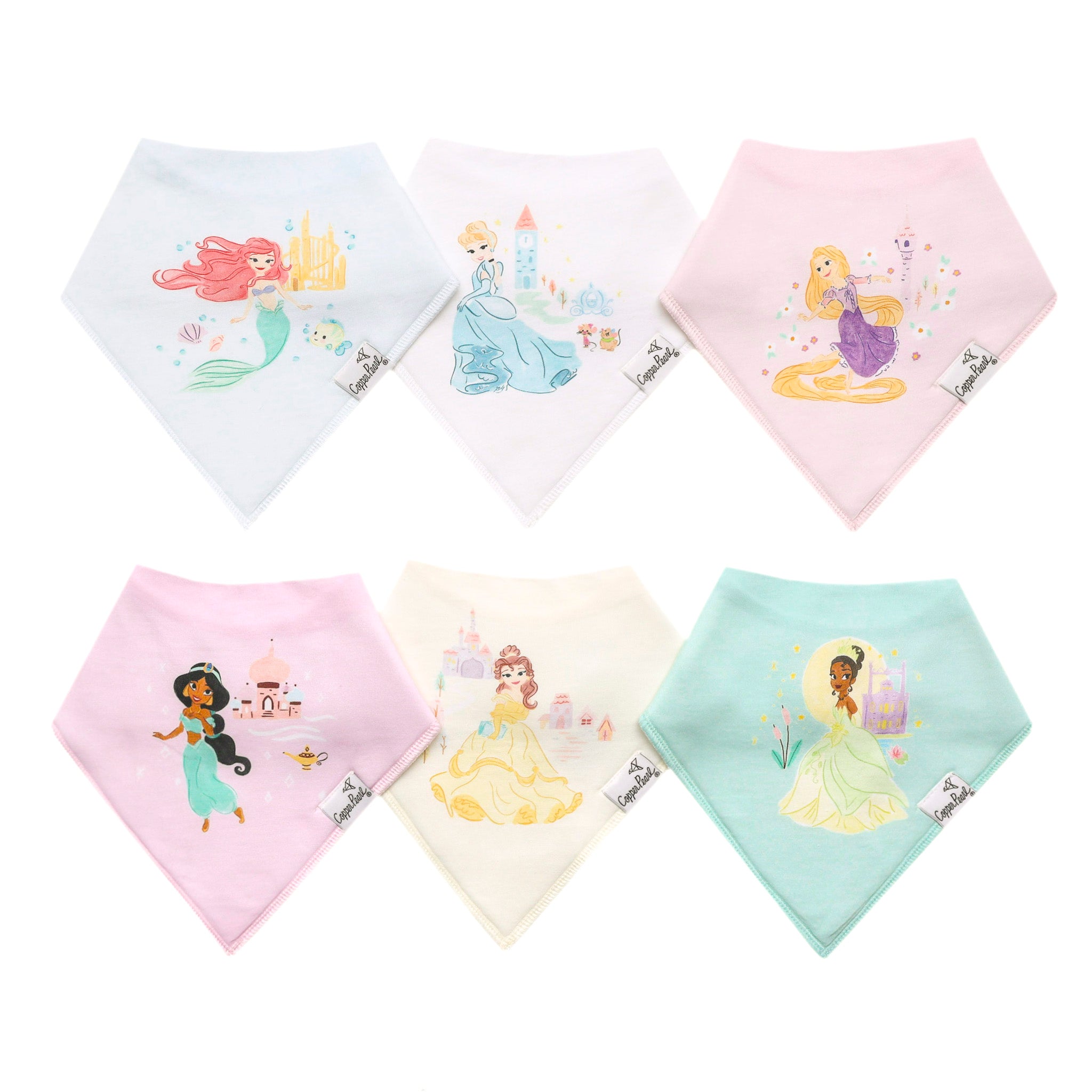 Baby Bandana Bibs - Disney Princess 6 Pack