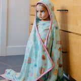 Premium Big Kid Hooded Towel - Sesame Street Retro Floral