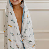 Premium Big Kid Hooded Towel - Speedster