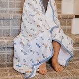 Premium Big Kid Hooded Towel - Speedster