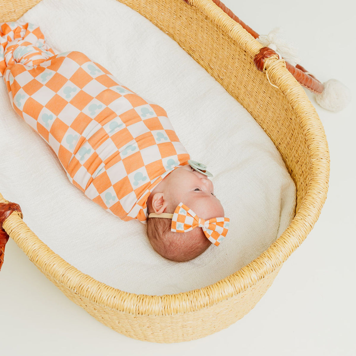 Bowtie Nylon Bow - Mickey Mouse Check