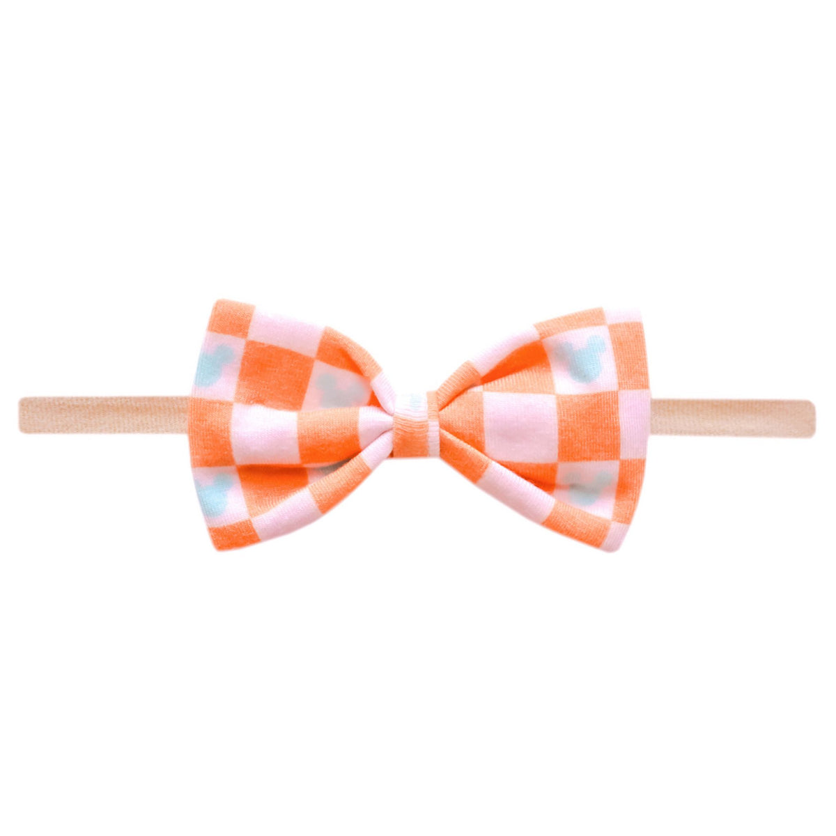 Bowtie Nylon Bow - Mickey Mouse Check