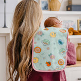 3 Pack Premium Burp Cloths - Sesame Street Retro Floral